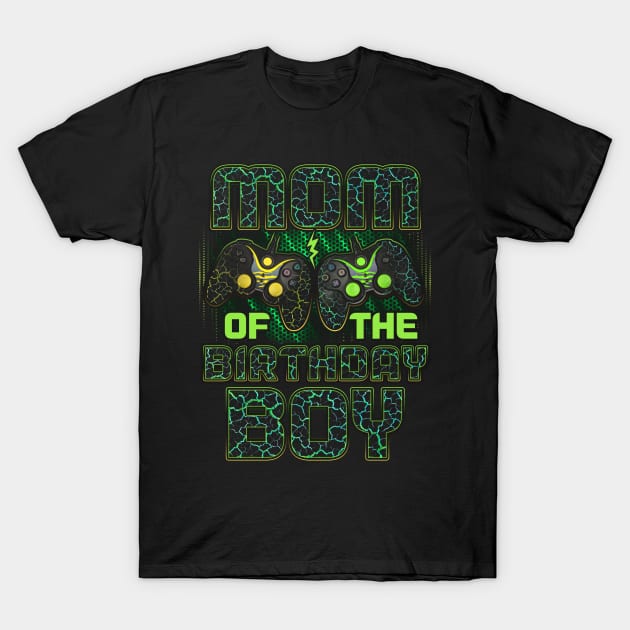 Mom of the Birthday Boy Matching Video Gamer Birthday Party T-Shirt by Albatross